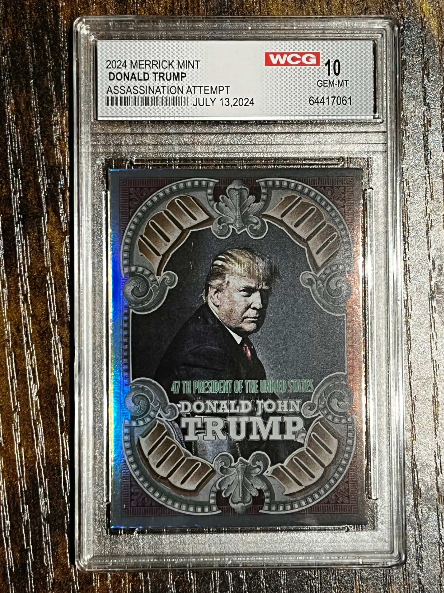 47th President Donald John Trump Collector's Card